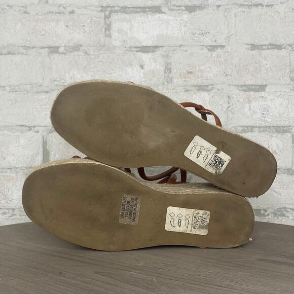 ASOS Design | Brown Platform Wedge Strappy Sandal - Picture 5 of 7